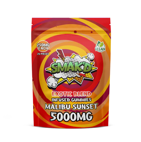 malibu sunset delta 8 thc infused gummies - 5000 MG