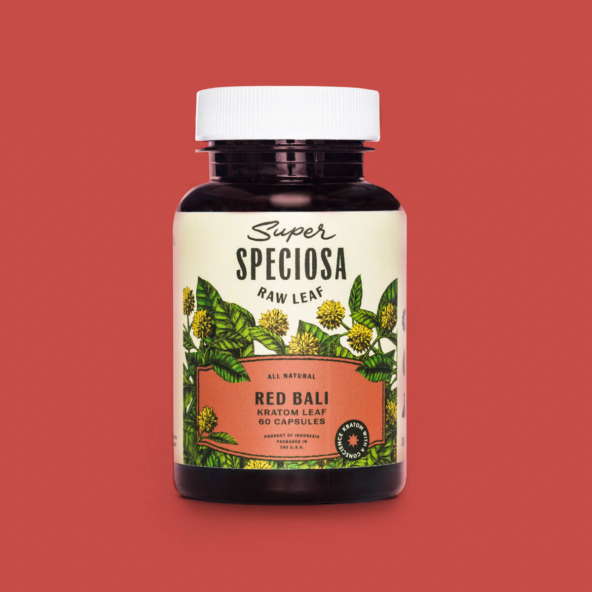 Super Speciosa Red Bali Kratom Leaf Capsules