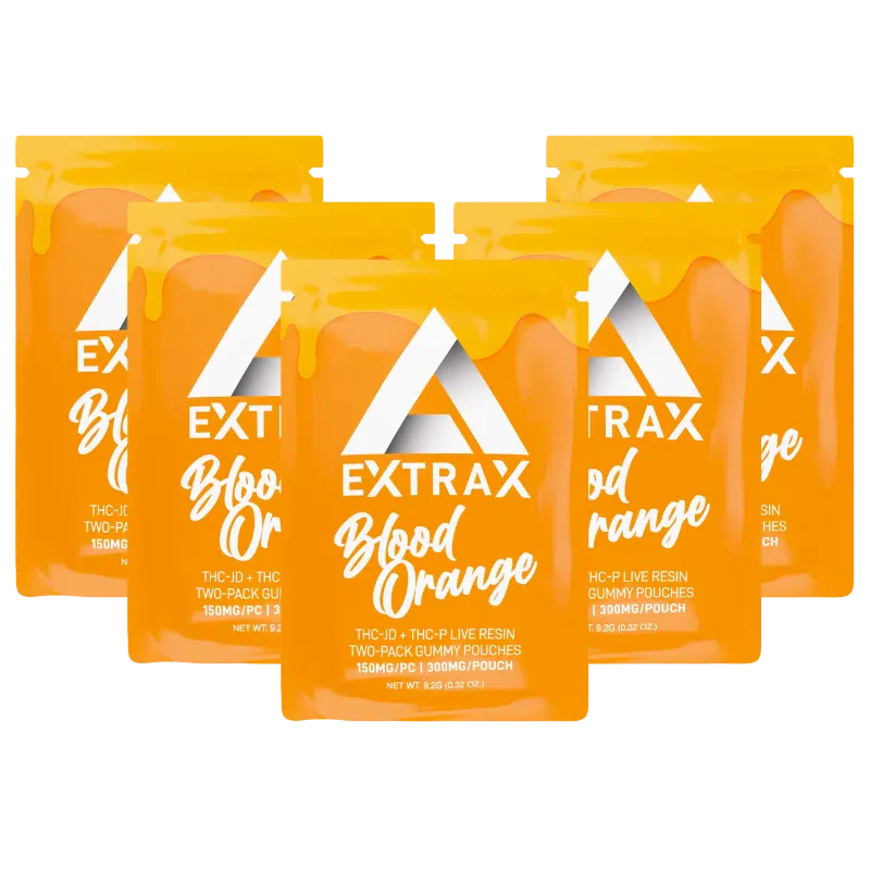 Delta Extrax Lights Out Live Resin THC-JD + THC-P 300mg Gummies - Blood Orange