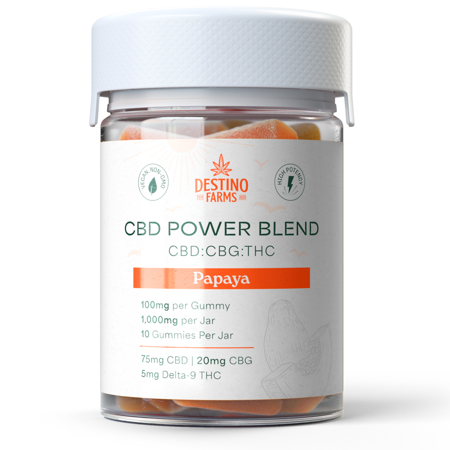 Destino Farms CBD Power Blend Gummies 630mg