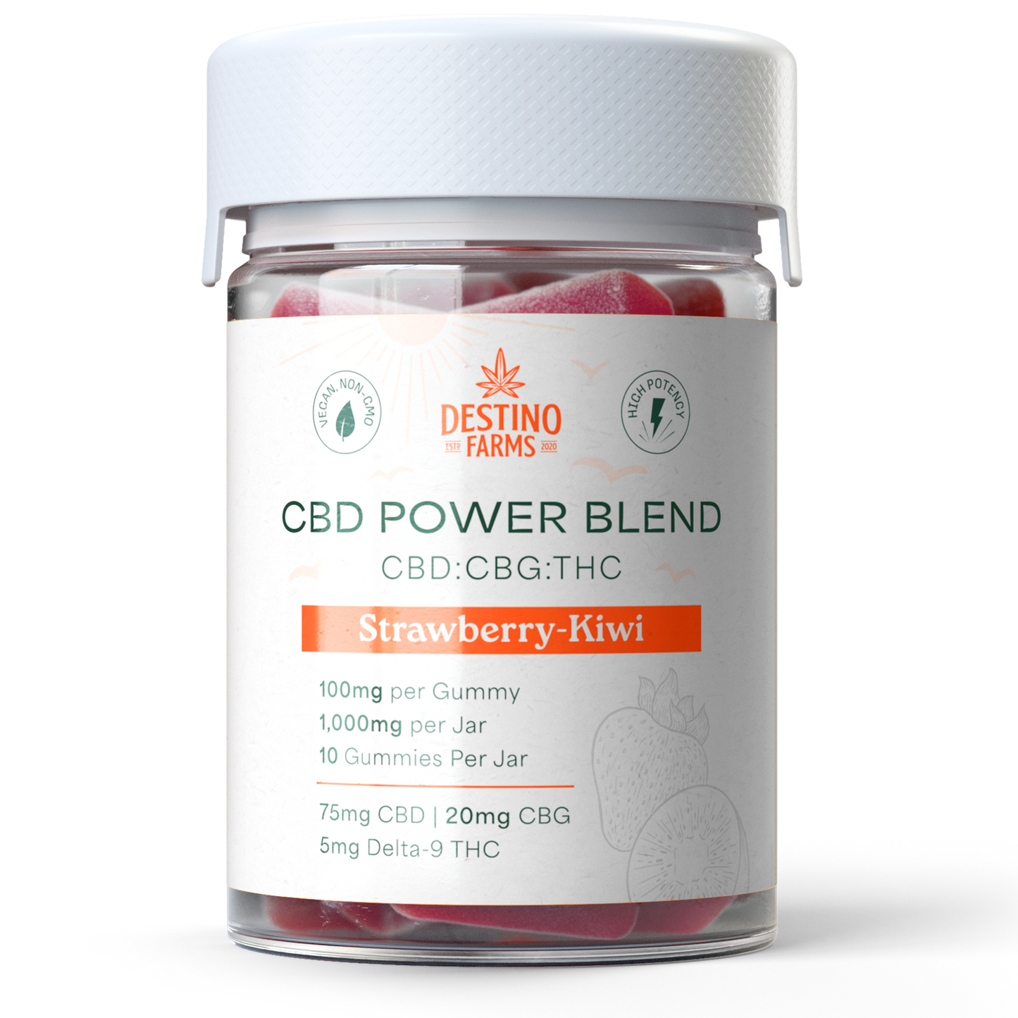 Destino Farms CBD Power Blend Gummies 630mg