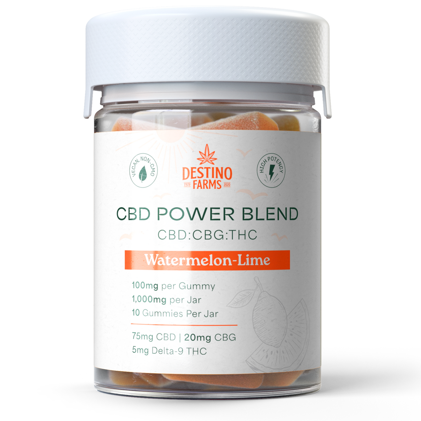 Destino Farms CBD Power Blend Gummies 630mg