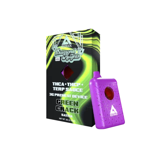 Delta Extrax 3G Diamond Heights Disposable - Green Crack (Sativa)