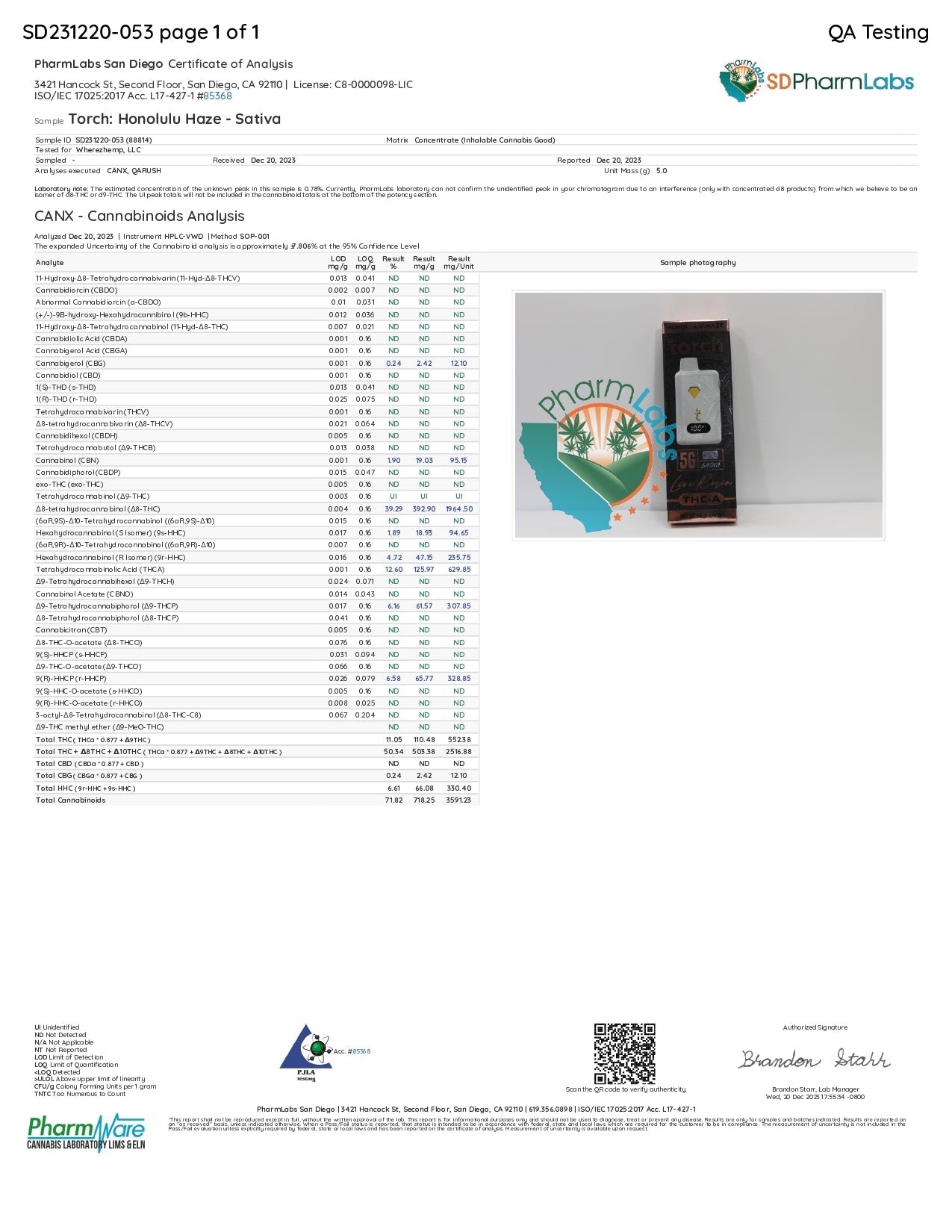 Torch Live Rosin THC-A Disposable 5g