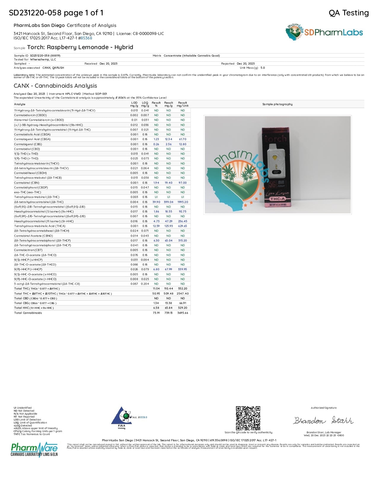 Torch Live Rosin THC-A Disposable 5g