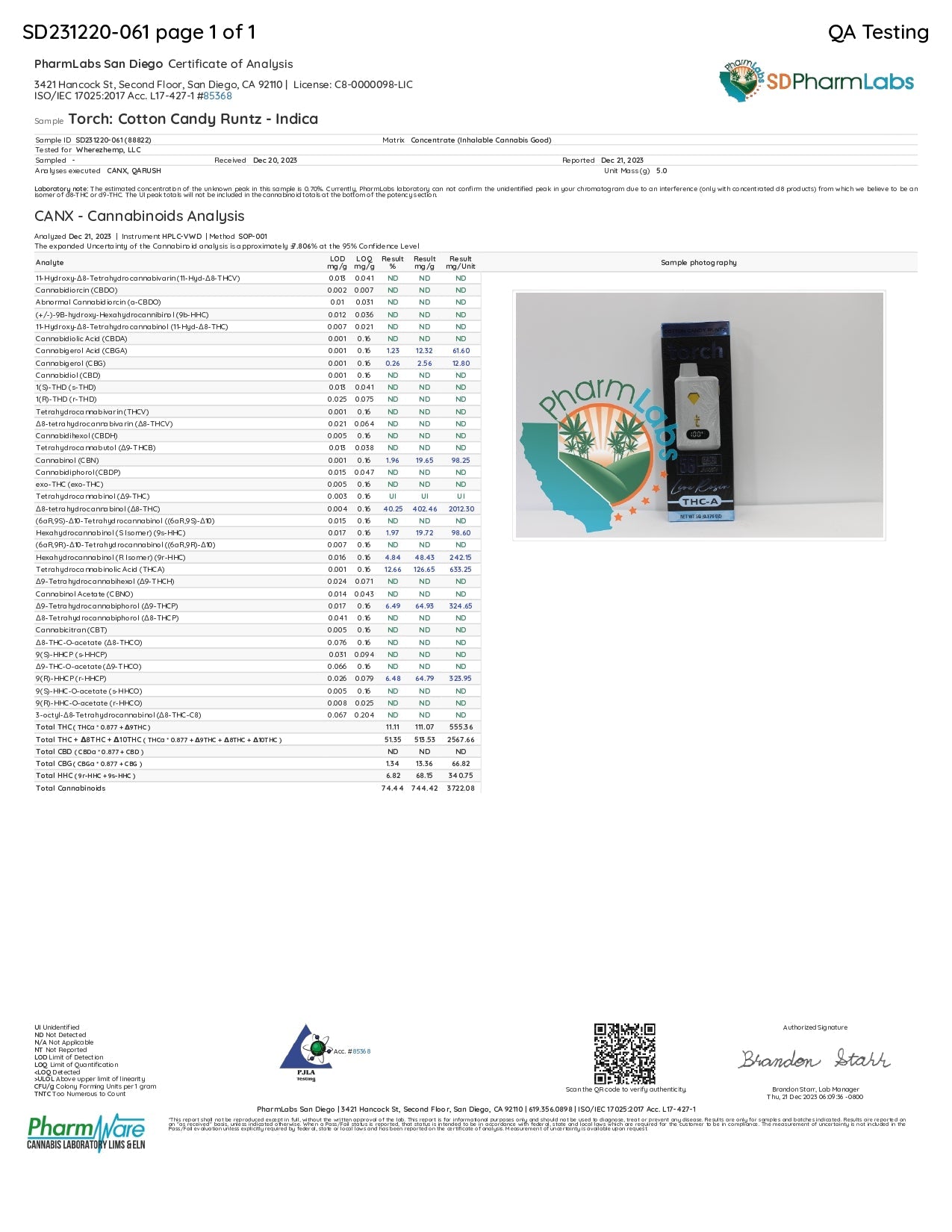 Torch Live Rosin THC-A Disposable 5g