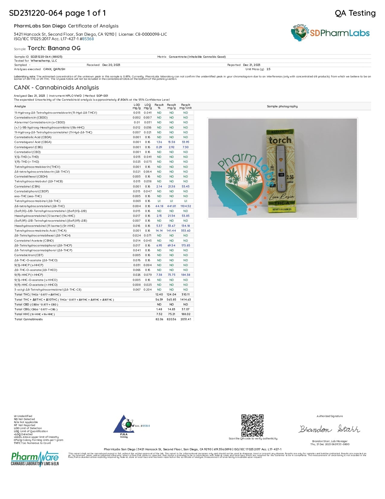 Torch THC-A Live Rosin Disposable | 2.5g