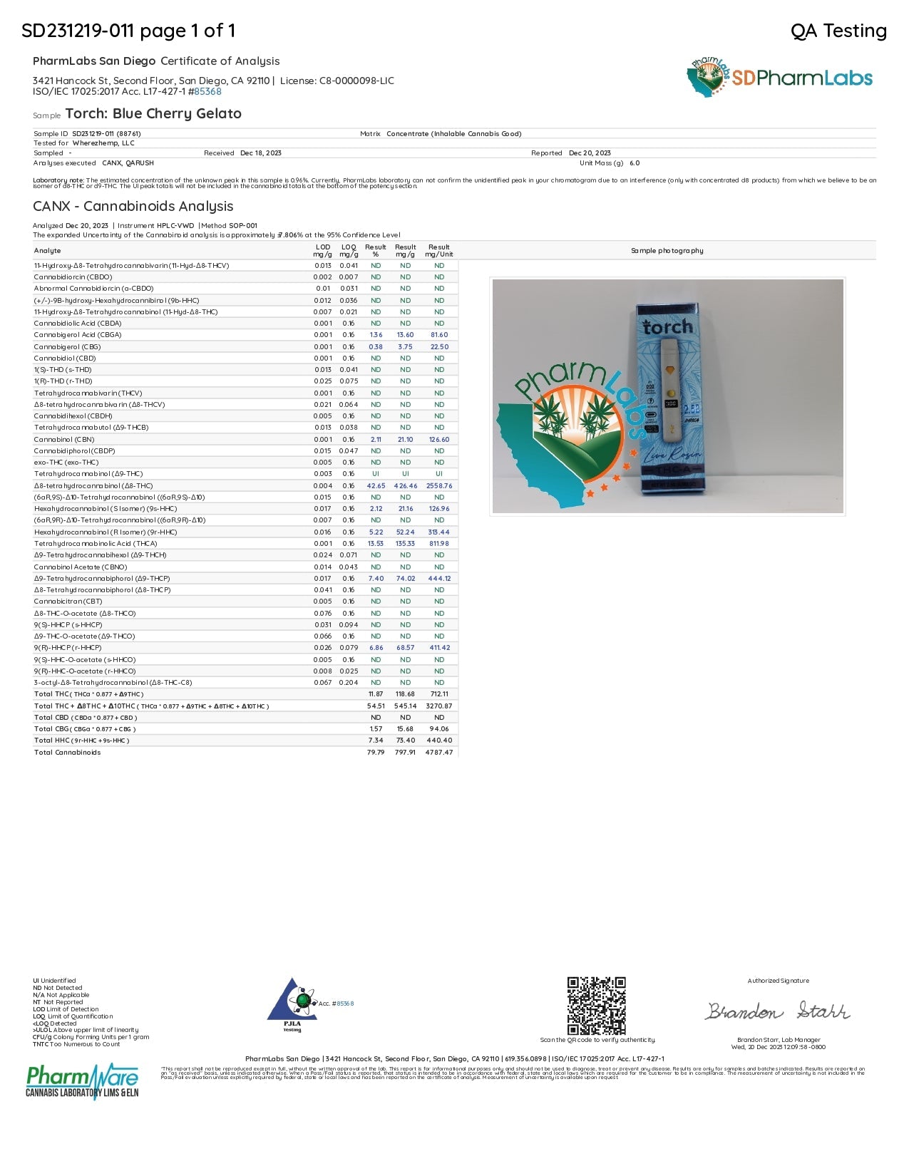 Torch THC-A Live Rosin Disposable | 2.5g