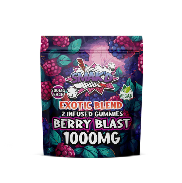 berry blast fruit punch delta 8 thc infused gummies - 1000 MG