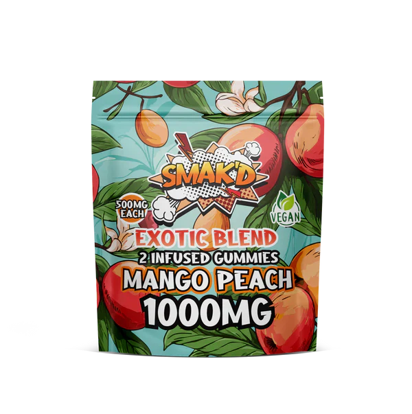 mango peach fruit punch delta 8 thc infused gummies - 1000 MG