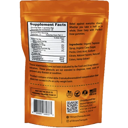 Tillman Tranquils CBD:CBG:THC Gummies Pineapple
