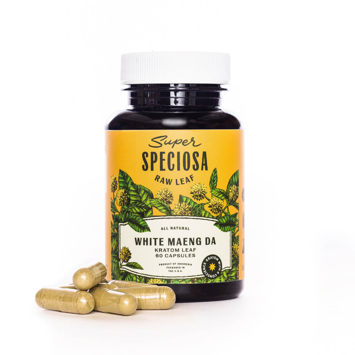 Super Speciosa White Meang Da Kratom Leaf Capsules