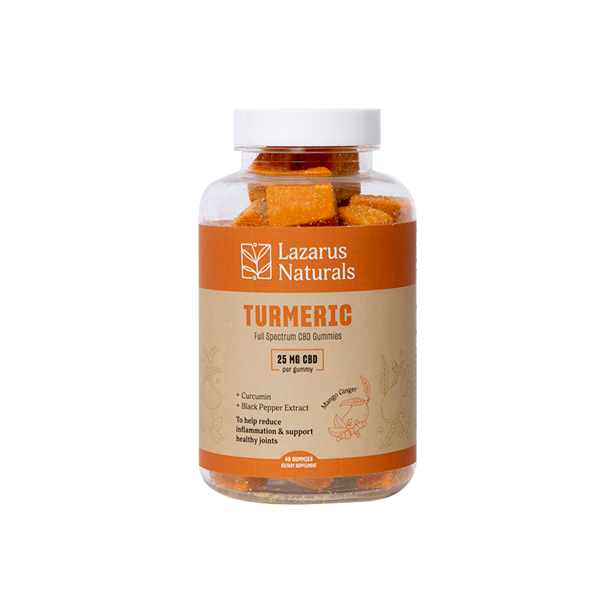 Lazarus Naturals - CBD GUMMIES, TURMERIC