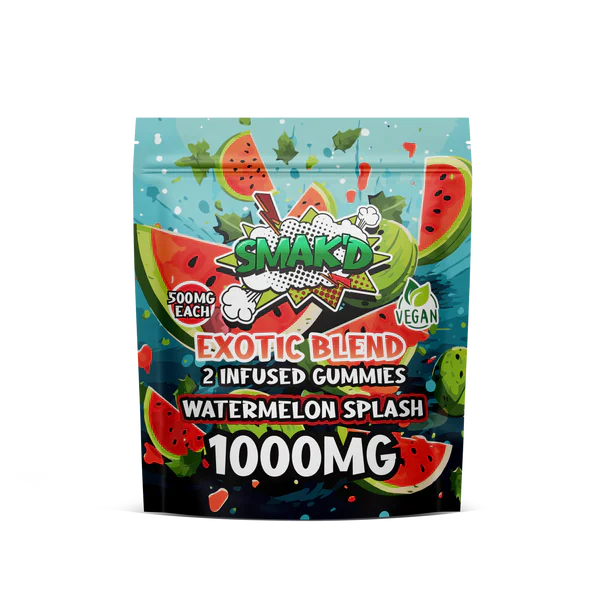 watermelon splash punch delta 8 thc infused gummies - 1000 MG
