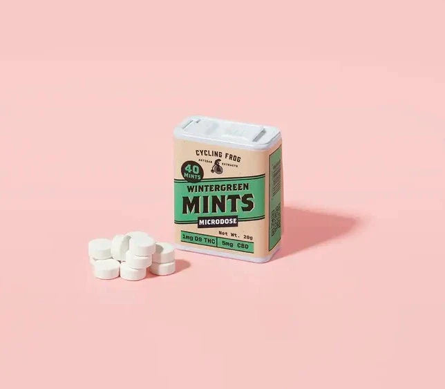 Cycling Frog Wintergreen Mints, 1MG THC + 5MG CBD, 40CT