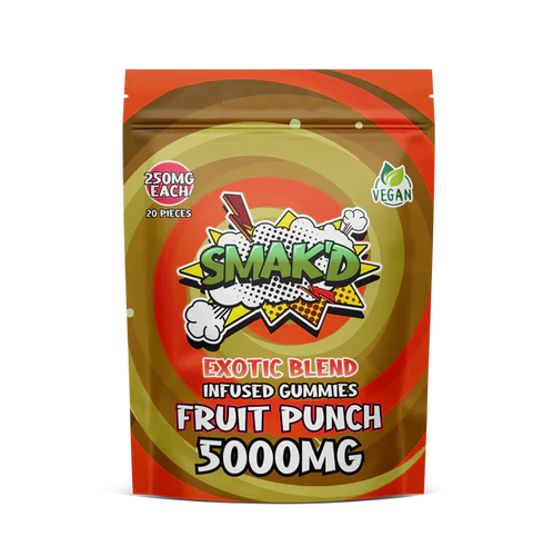 fruit punch delta 8 thc infused gummies - 5000 MG