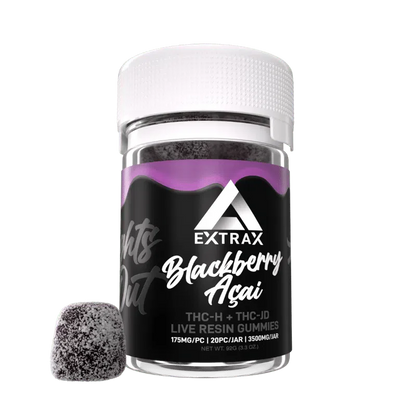 Delta Extrax 3500mg Lights out Blend Gummies - Blackberry Açaí