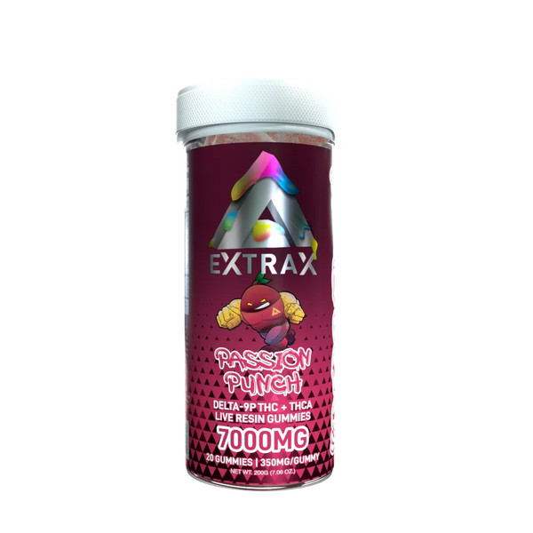 Delta Extrax 7000mg Adiós Blend Gummies - Passion Punch (Hybrid)