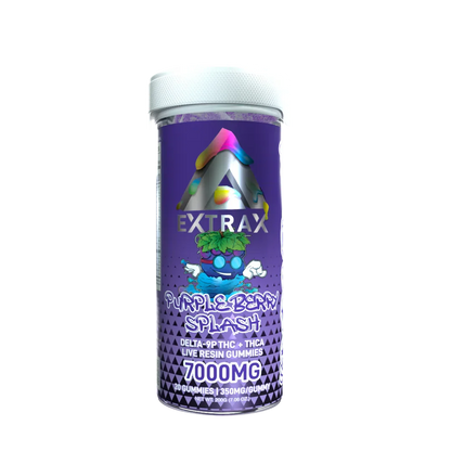 Delta Extrax 7000mg Adiós Blend Gummies - Purple Berry Splash (Hybrid)