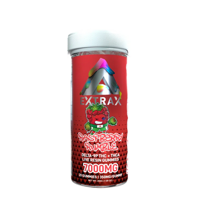 Delta Extrax 7000mg Adiós Blend Gummies - Raspberry Rumble (Hybrid)