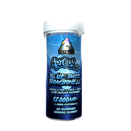 Delta Extrax 12000MG Adiós MF Blend Gummies - Blue Razz Bombshell (Hybrid)