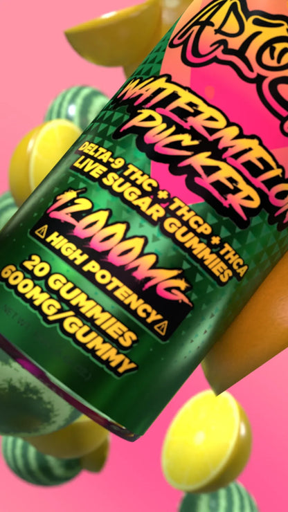 Delta Extrax 12000MG Adiós MF Blend Gummies - Watermelon Pucker (Hybrid) 4