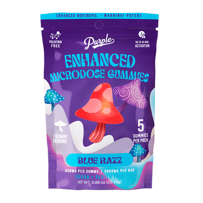 Purple Organics Mushroom Enhanced Microdose Gummies - 5CT