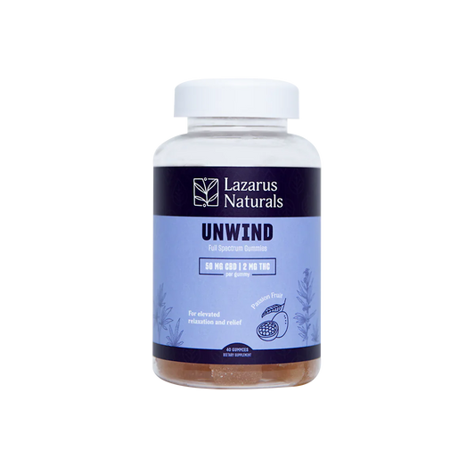 Lazarus Naturals CBD+THC GUMMIES, UNWIND - 40 Count