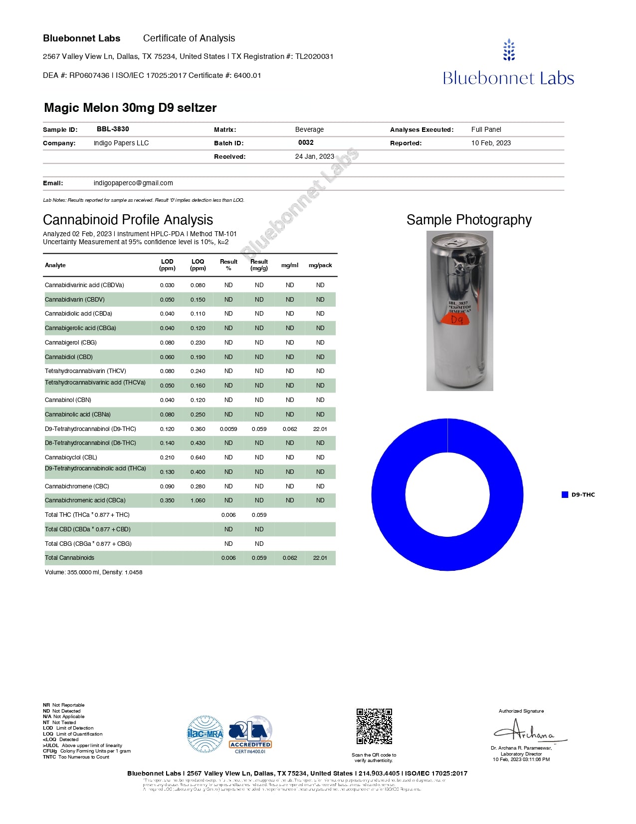 Indigo 30mg THC Seltzer