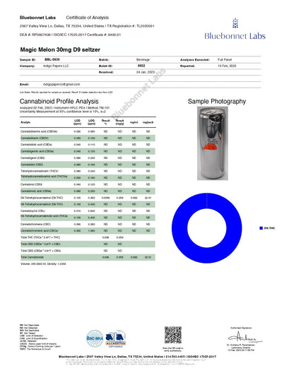 Indigo 30mg THC Seltzer