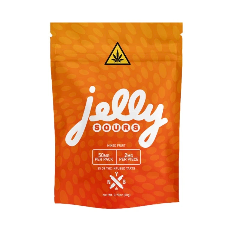 Jelly Sours D9 50mg THC Gummies - 30ct Jar