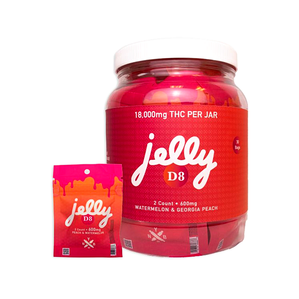 Jelly D8 600mg THC Watermelon Gummies - 30ct Jar