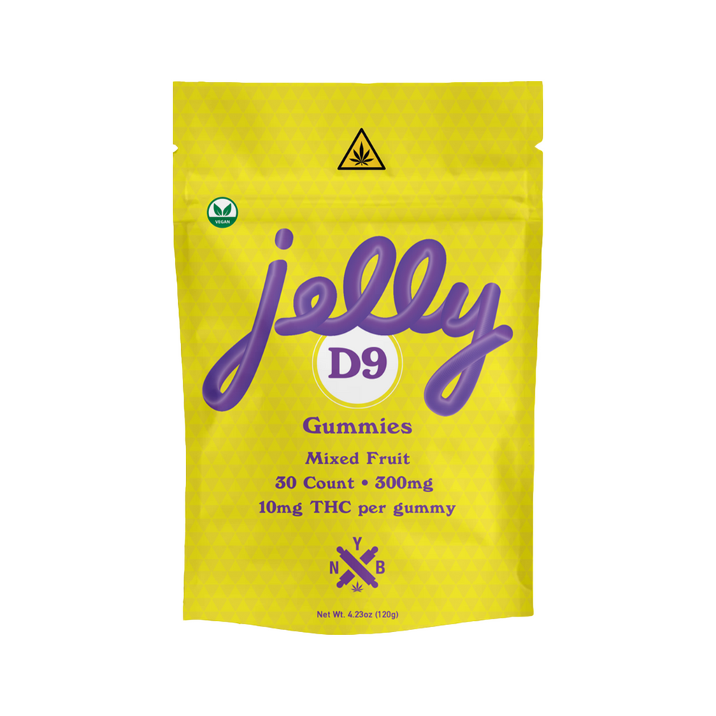 Jelly D9 300mg THC Mixed Fruit Gummies - 30ct Bag