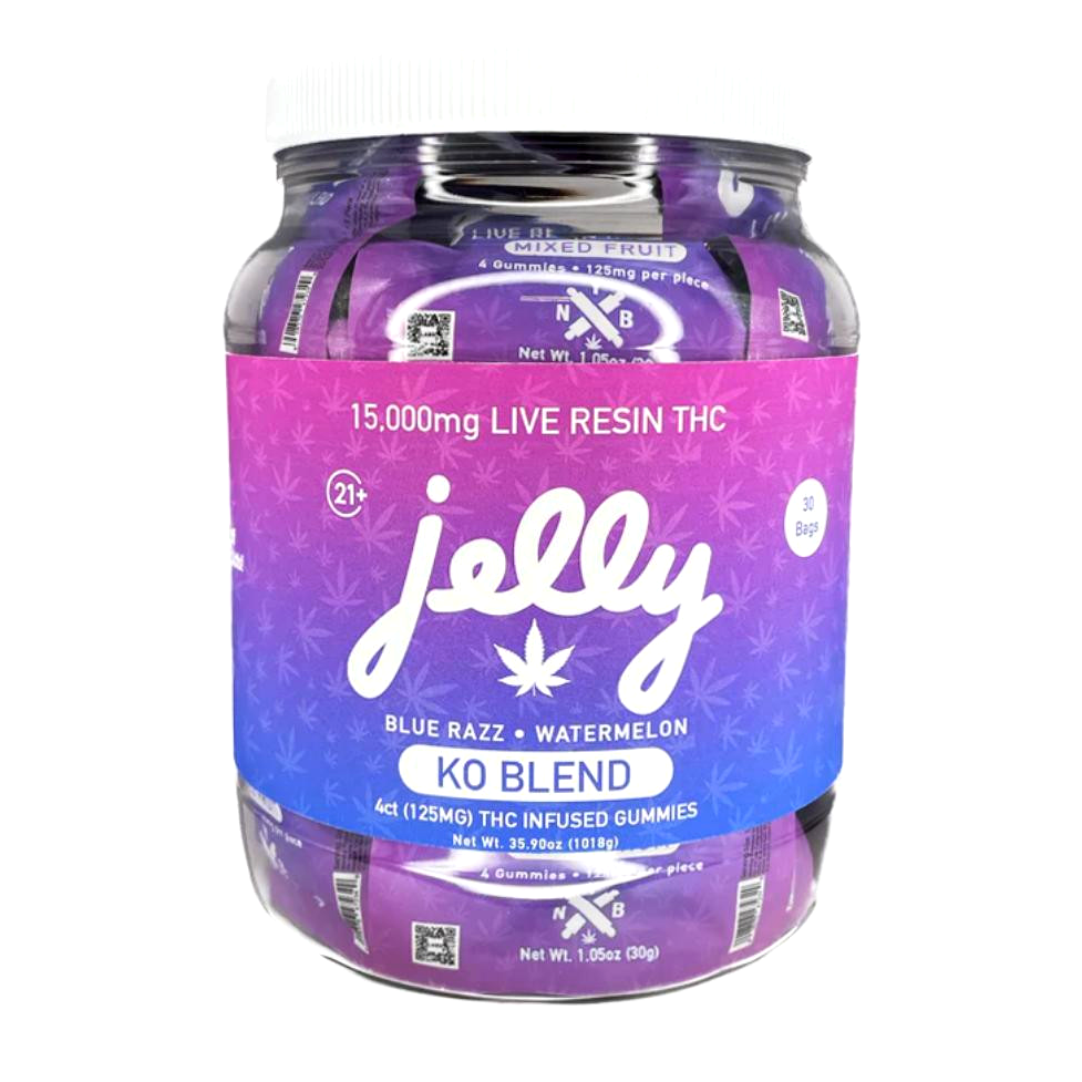 Jelly Live Resin KO Blend Mixed Fruit Gummies 30ct Jar