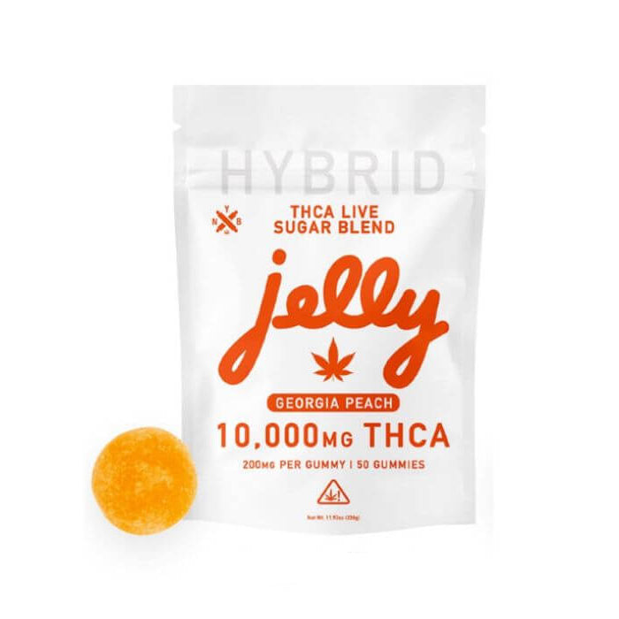 Jelly Live Sugar Blend THC-A Gummies - Georgia Peach (Hybrid)