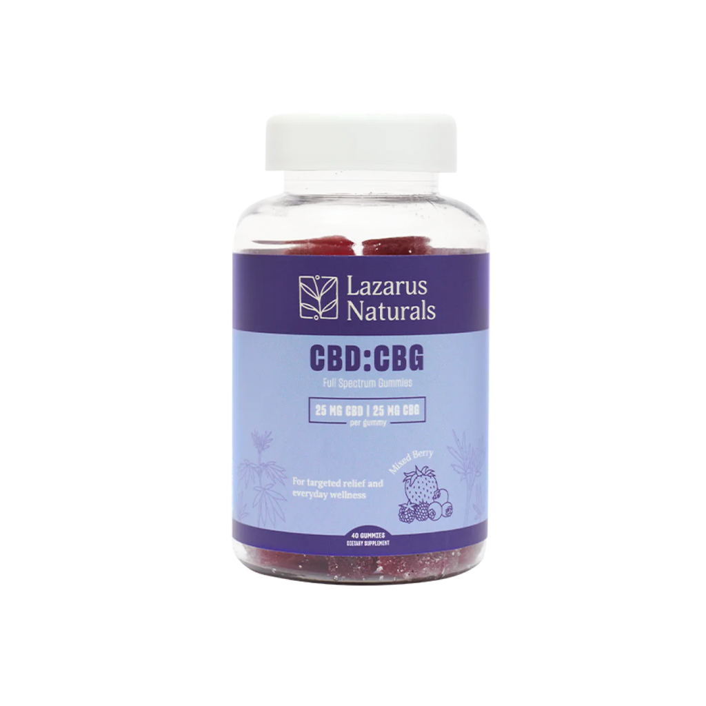 Lazarus Naturals CBD+CBG Gummies Mix Berry - 40CT