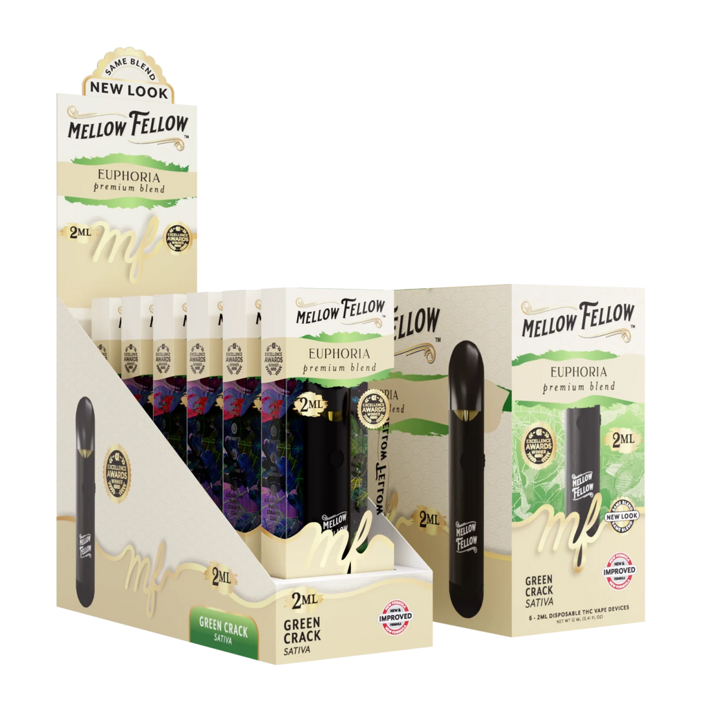 Mellow Fellow Premium Blend 2mL Disposable Vapes - 6ct Box