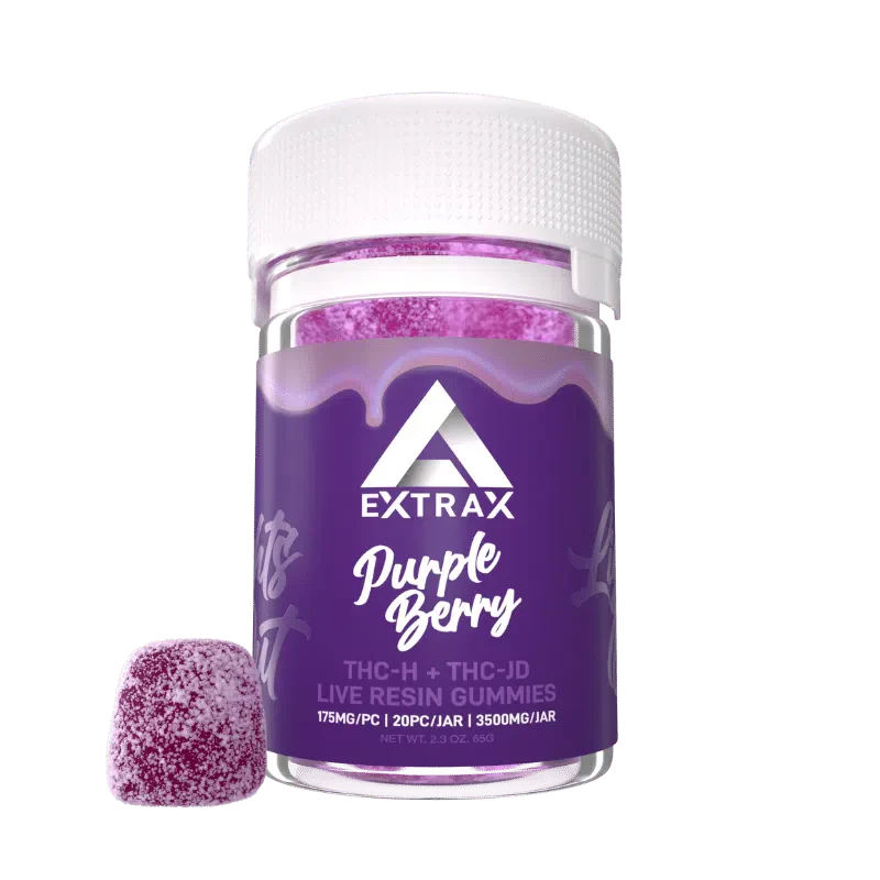 Delta Extrax 3500mg Lights out Blend Gummies - Purple Berry