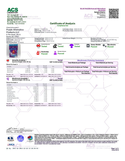 Purple Organics Mushroom Enhanced Microdose Gummies - 5CT