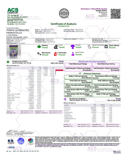 Purple Organics Cannadelics Microdose Gummies - 10CT