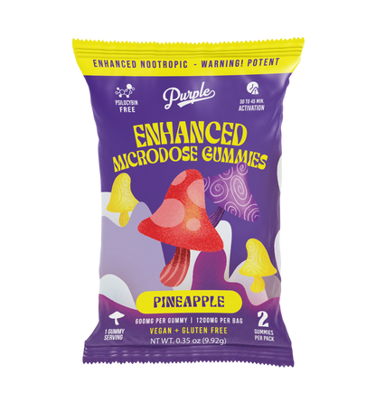 Purple Mushroom Enhanced Microdose Gummies - 2CT - Pineapple