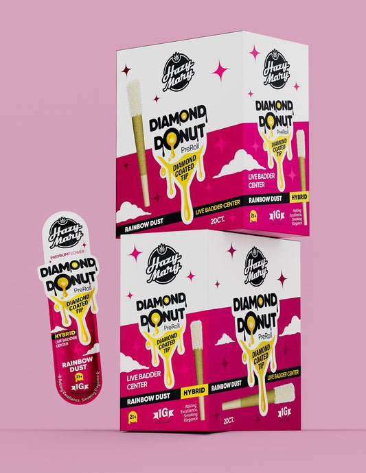 Hazy Mary 1PK Diamond Coated Donut Roll – 2G THC-P