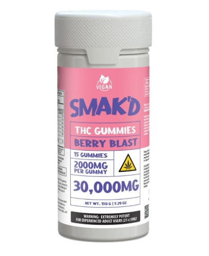 Smak’d 30,000mg Premium THC Gummies - 15ct Jar