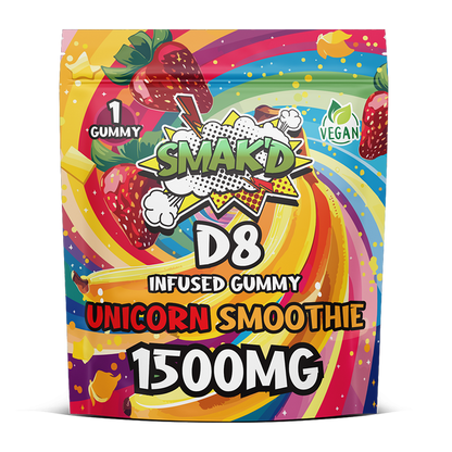 Smak'd Delta 8 Infused Gummies - 1500mg - Unicorn Smoothie2