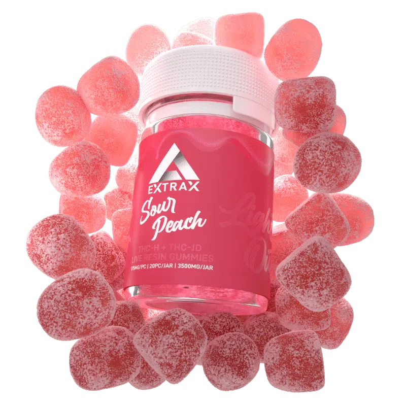 Delta Extrax 3500mg Lights out Blend Gummies - Sour Peach 3