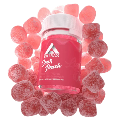 Delta Extrax 3500mg Lights out Blend Gummies - Sour Peach 3