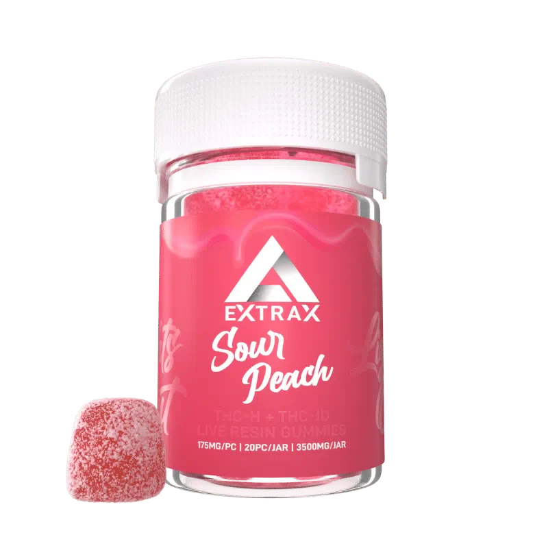 Delta Extrax 3500mg Lights out Blend Gummies - Sour Peach