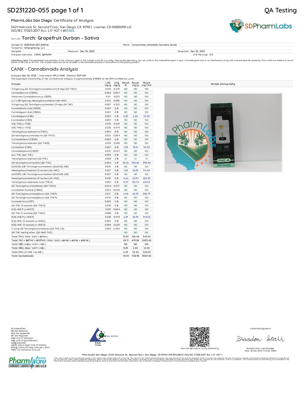 Torch Live Rosin THC-A Disposable 5g