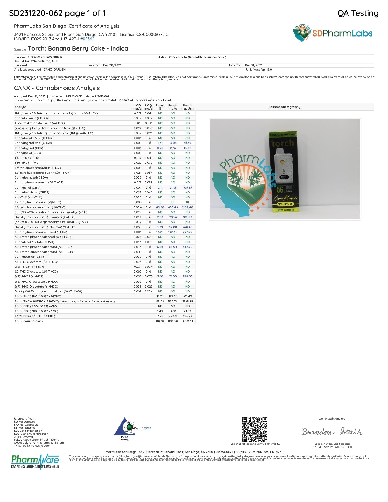 Torch Live Rosin THC-A Disposable 5g