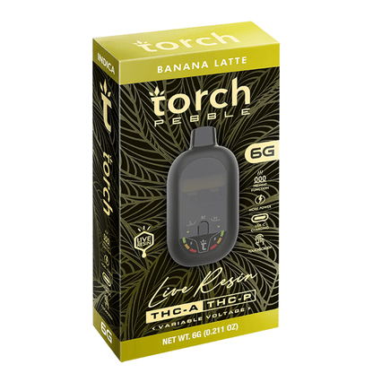 Torch Live Resin 6G Pebble Disposable - Banana Latte (Indica)2